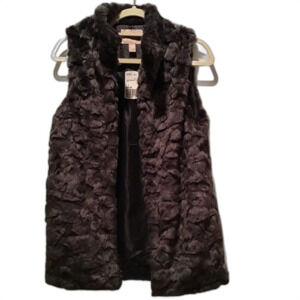 Gray Furry Vest From Forever 21 Size Small New